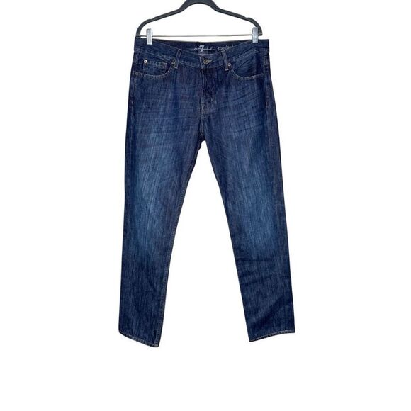 7 for all Mankind dark wash standard button fly jeans size 33 - Picture 5 of 15